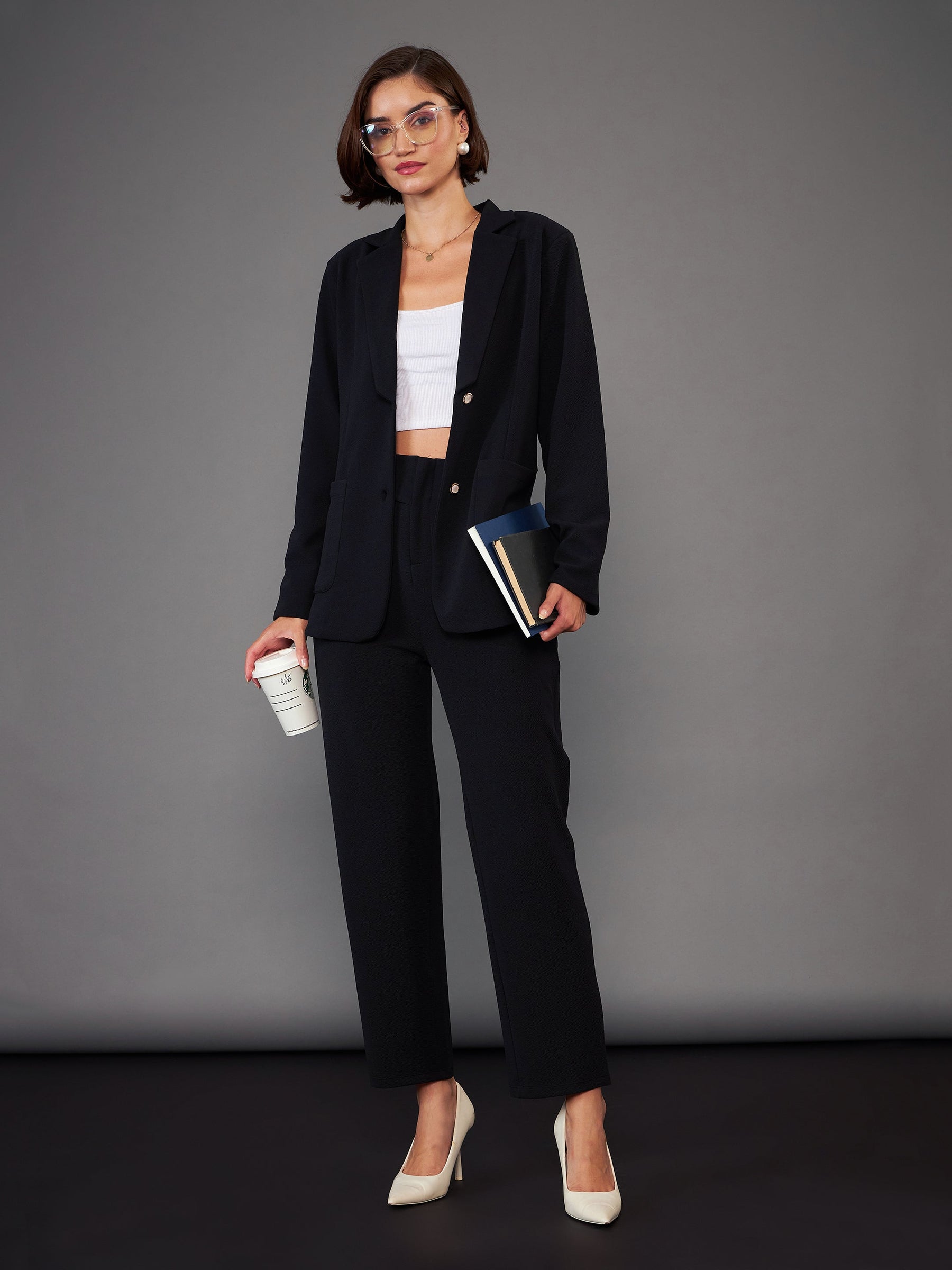 Amazon.com: Womens Blazer and Pants Set Plus Size Business Suits for Women  Office Professional Ladies Sexy 2 Piece Outfits Black : Clothing, Shoes &  Jewelry